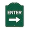 Signmission Parking Lot Sign Enter Sign Right Arrow, Green & White Aluminum Sign, 18" x 24", GW-1824-23426 A-DES-GW-1824-23426 - alternate 1